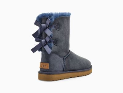 UGG Bailey Bow II Womens Boots Navy - AU 284EL